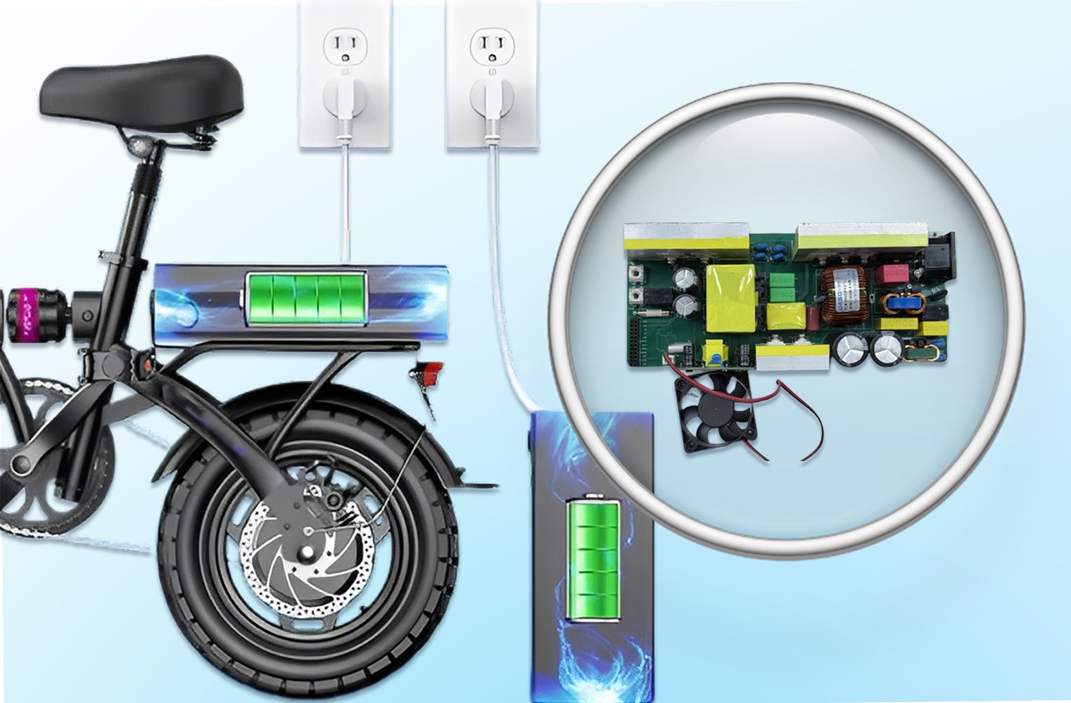 电摩充电器：维安1200W LLC大功率电源解决方案